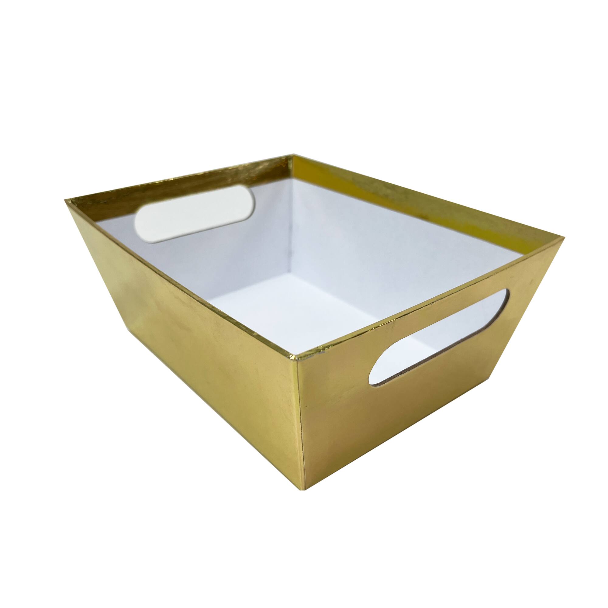 9" Gold Paperboard Gift Basket by Celebrate It™